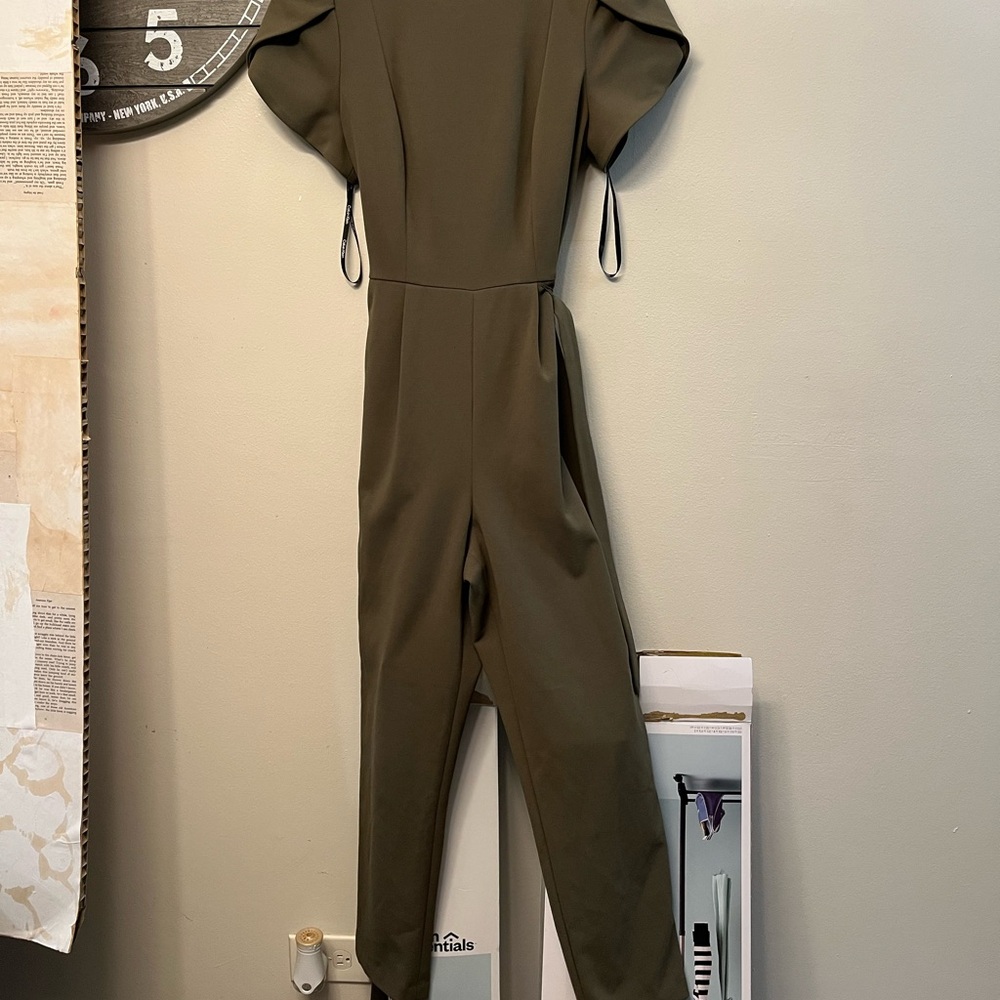 Calvin Klein Green Jumpsuit Modern Minimalist Design